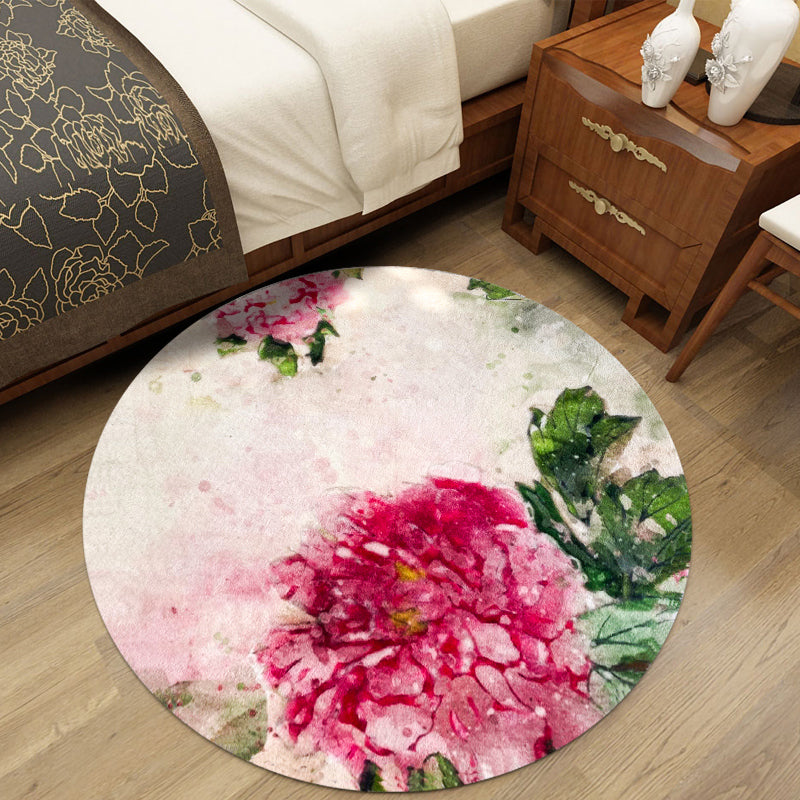 Festive Flower Print Rug Multi Colored Chinese Rug Polypropylene Stain Resistant Non-Slip Pet-Friendly Rug for Bedroom Clearhalo 'Area Rug' 'Rug' 2257319