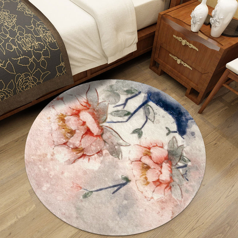 Festive Flower Print Rug Multi Colored Chinese Rug Polypropylene Stain Resistant Non-Slip Pet-Friendly Rug for Bedroom Clearhalo 'Area Rug' 'Rug' 2257321