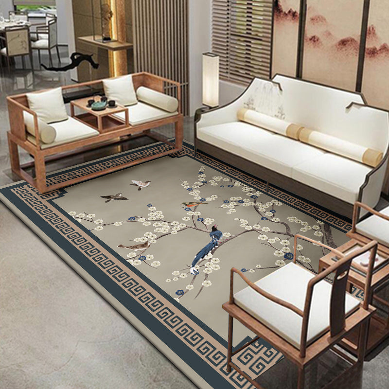 Oriental Drawing Printed Rug Multi Color Synthetics Rug Stain Resistant Washable Anti-Slip Backing Rug for Parlor Clearhalo 'Area Rug' 'Rug' 2257379