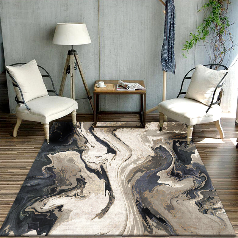 Oriental Drawing Printed Rug Multi Color Synthetics Rug Stain Resistant Washable Anti-Slip Backing Rug for Parlor Clearhalo 'Area Rug' 'Rug' 2257385