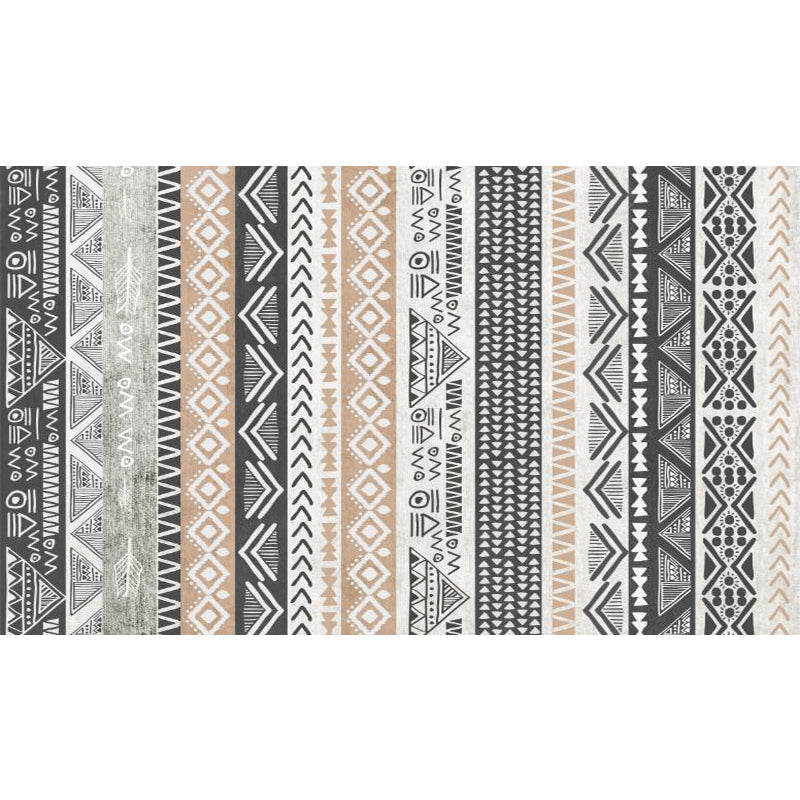 Retro Indian Style Rug Multi Color Geometric Carpet Pet Friendly Anti-Slip Stain Resistant Rug for Home Decoration Grey Clearhalo 'Area Rug' 'Rugs' 'Southwestern' Rug' 2262611