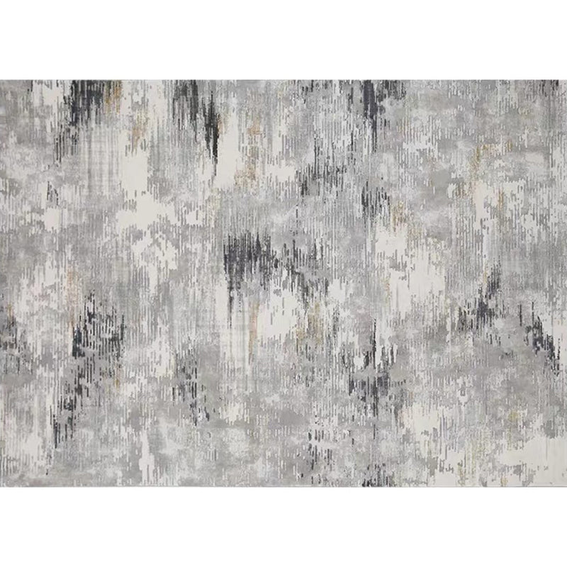 Multi Colored Impressionism Rug Polyester Industrial Style Carpet Washable Non-Slip Pet Friendly Rug for Home Deco Smoke Gray Clearhalo 'Area Rug' 'Rug' 2262850