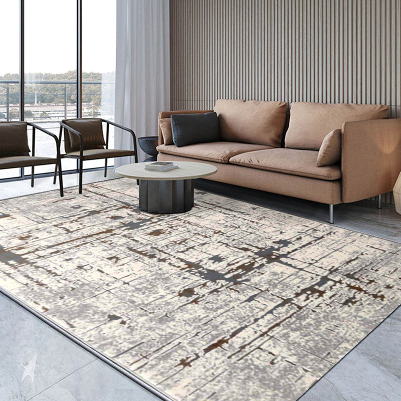 Industrial Home Area Rug Multicolor Rusty Metal Print Rug Synthetics Non-Slip Washable Stain Resistant Rug Beige Clearhalo 'Area Rug' 'Rug' 2262852