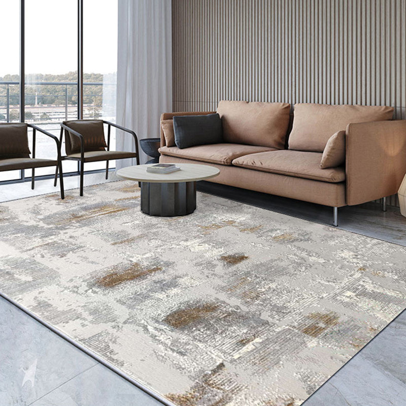 Industrial Home Area Rug Multicolor Rusty Metal Print Rug Synthetics Non-Slip Washable Stain Resistant Rug Light Gray Clearhalo 'Area Rug' 'Rug' 2262858