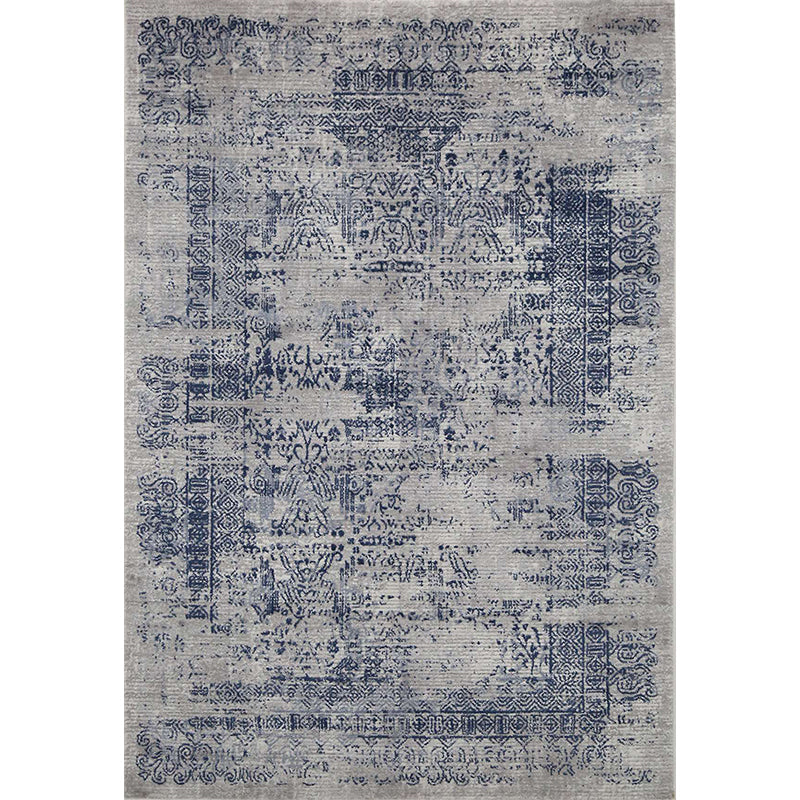 Industrial Room Area Rug Multi Colored Rusty Print Rug Polypropylene Pet Friendly Washable Anti-Slip Rug Dark Blue-Gray Clearhalo 'Area Rug' 'Rug' 2262991