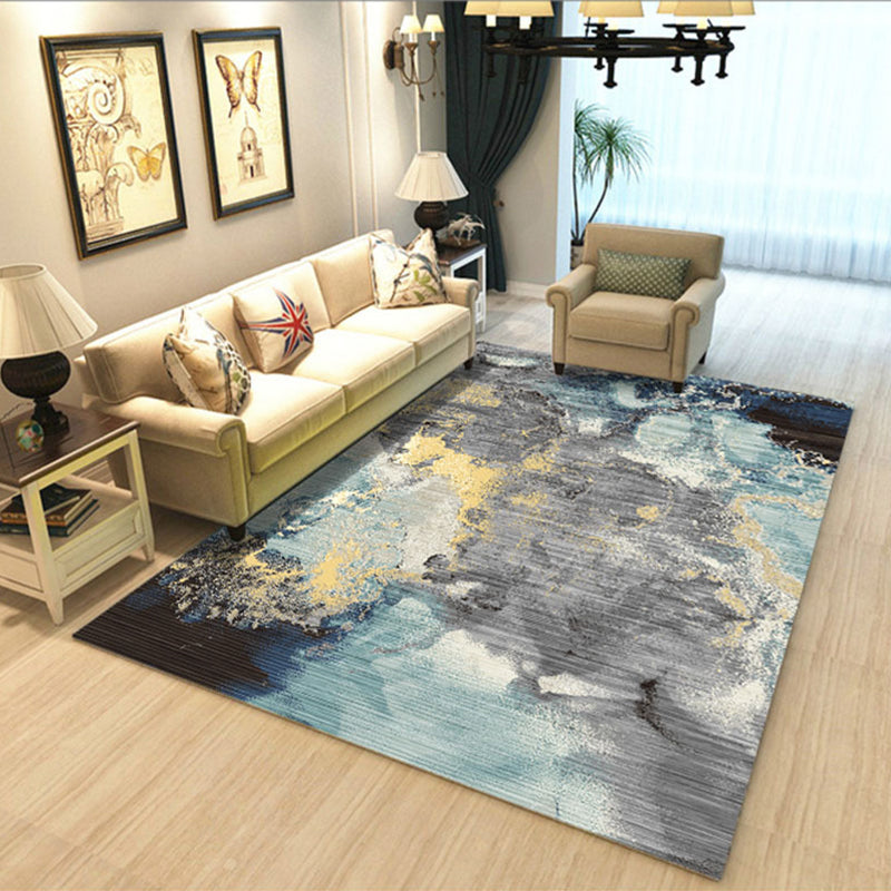 Punky Industrial Area Rug Multi Color Graffiti Abstract Rug Non-Slip Pet Friendly Stain Resistant Rug for Room Gray-Green Clearhalo 'Area Rug' 'Rug' 2263053