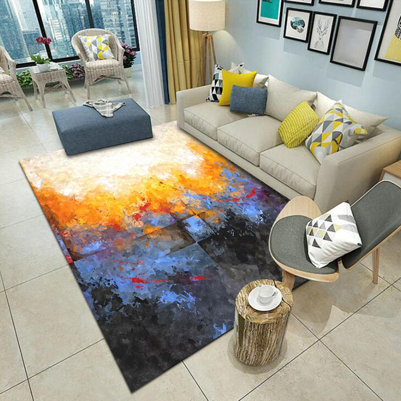 Punky Industrial Area Rug Multi Color Graffiti Abstract Rug Non-Slip Pet Friendly Stain Resistant Rug for Room Yellow-Red Clearhalo 'Area Rug' 'Rug' 2263065