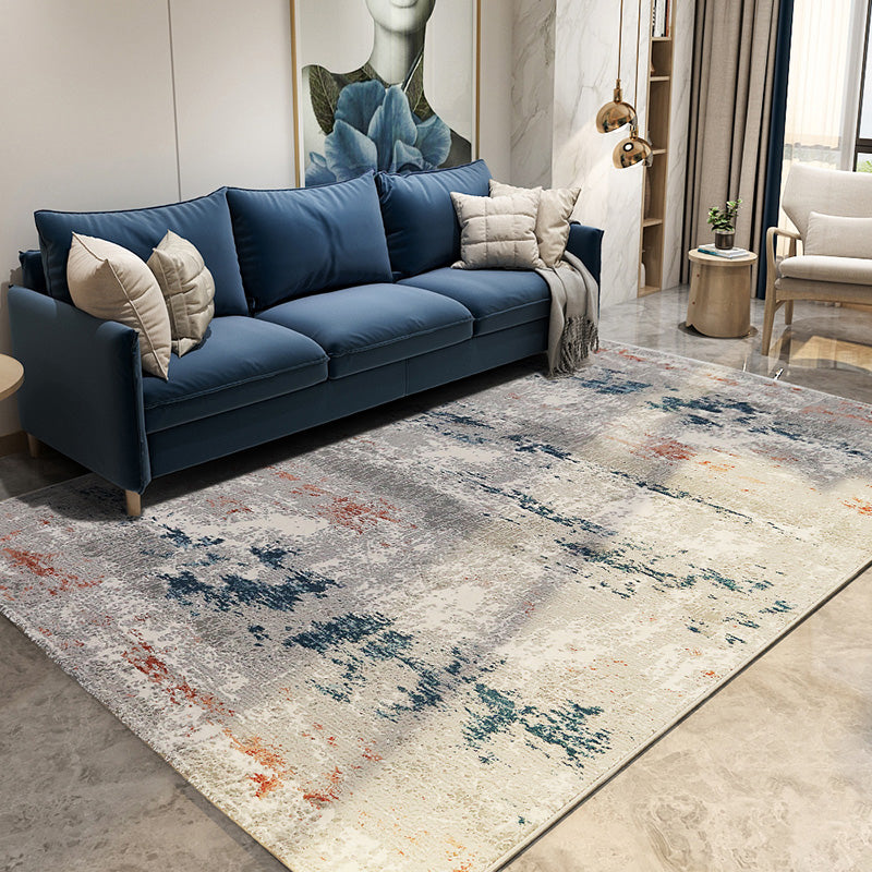 Industrial Bedroom Rug Multi Colored Mottled Worn Look Rug Polyester Anti-Slip Pet-Friendly Stain Resistant Rug Clearhalo 'Area Rug' 'Rug' 2263070