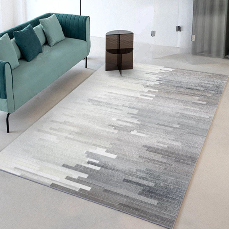 Simplicity Rustic Look Rug Multi-Color Industrial Rug Synthetics Pet Friendly Machine Washable Anti-Slip Backing Rug for Great Room Dark Gray-White Clearhalo 'Area Rug' 'Rug' 2263095