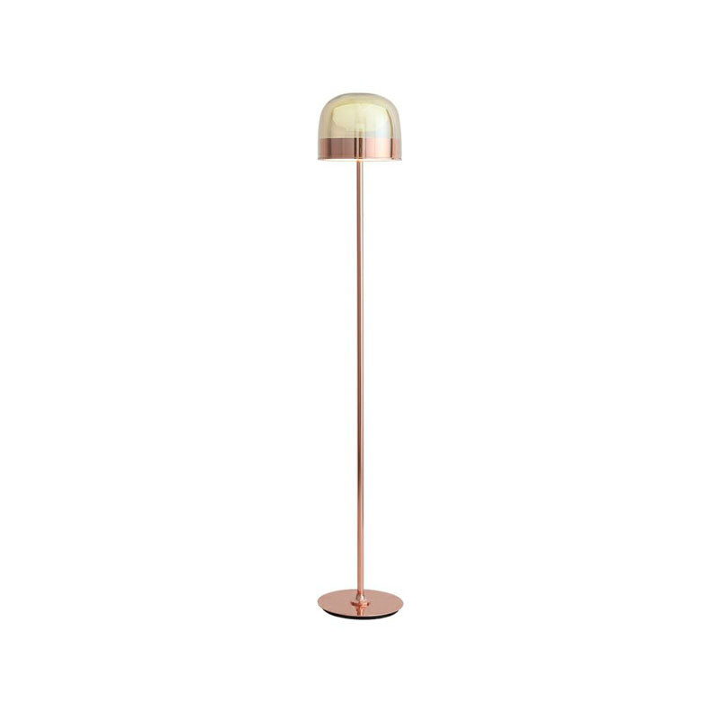 Equator Floor Lamp Designer Bowl Glass Living Room LED Standing Light for Living Room Rose Gold 14