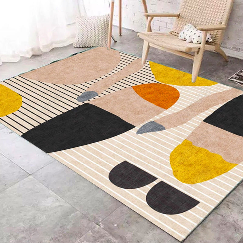 Multi Color Home Area Rug Nordic Abstract Color Block Rug Polyester Stain Resistant Non-Slip Backing Machine Washable Rug Clearhalo 'Area Rug' 'Rug' 2266632