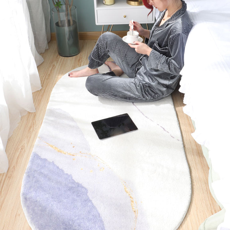 Minimalism Girls Bedside Rug Multi Color Colorblock Carpet Polyester Anti-Slip Backing Machine Washable Pet Friendly Rug Clearhalo 'Area Rug' 'Rug' 2266687