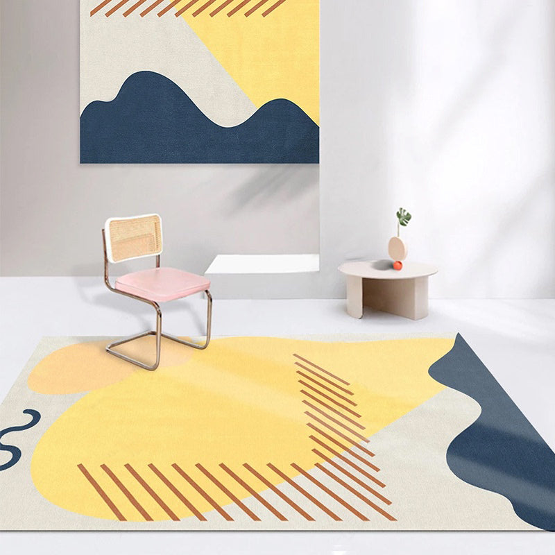 Contemporary Morandi Colorblock Abstract Rug Multi Color Polypropylene Rug Stain Resistant Non-Slip Pet Friendly Rug for Living Room Clearhalo 'Area Rug' 'Rug' 2266747