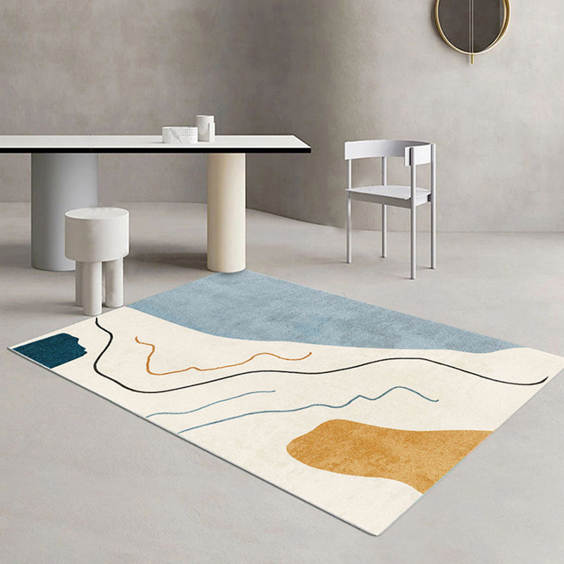 Modern Morandi Colorblock Printed Rug Multi-Color Polypropylene Carpet Machine Washable Non-Slip Stain Resistant Rug for Guest Room Beige Clearhalo 'Area Rug' 'Rug' 2266789