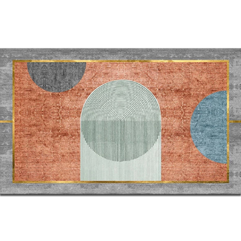 Unique Multi Colored Nordic Rug Synthetics Morandi Color Block Area Rug Washable Pet-Friendly Non-Slip Rug for Room Clearhalo 'Area Rug' 'Rug' 2266803