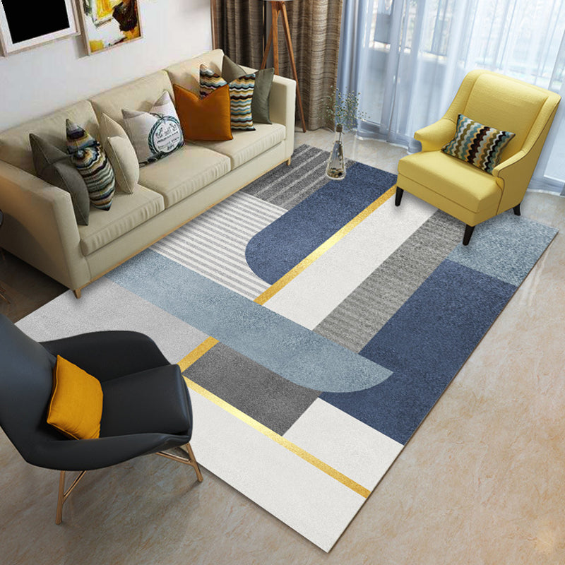 Contemporary Color Block Rug Multicolor Synthetics Carpet Washable Non-Slip Pet Friendly Rug for Living Room Clearhalo 'Area Rug' 'Rug' 2266813