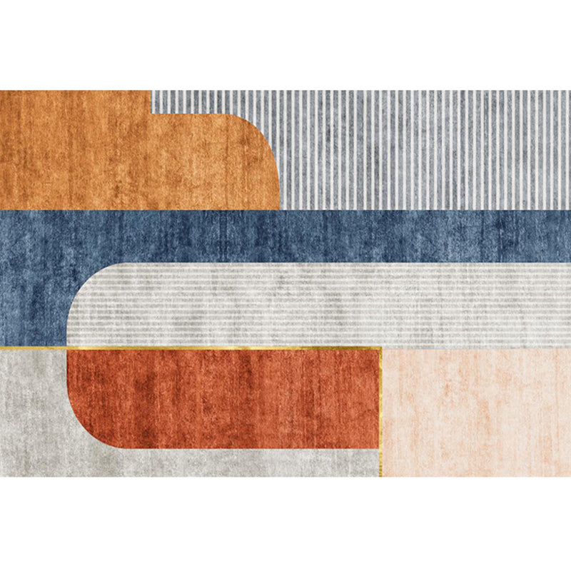 Nordic Color-Block Stripe Print Rug Multi-Colored Polypropylene Carpet Stain Resistant Anti-Slip Pet Friendly Rug for Drawing Room Clearhalo 'Area Rug' 'Rug' 2266836