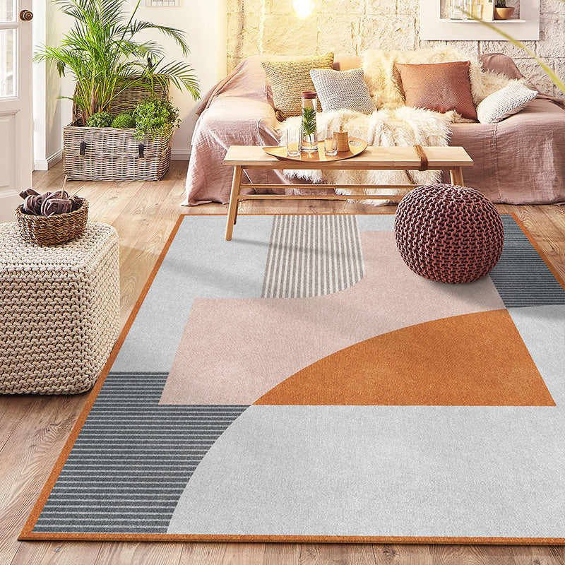 Funky Nordic Style Rug Multicolor Line Print Geometric Color Block Rug Stain Resistant Pet-Friendly Anti-Slip Carpet for Decor Clearhalo 'Area Rug' 'Rug' 2266845