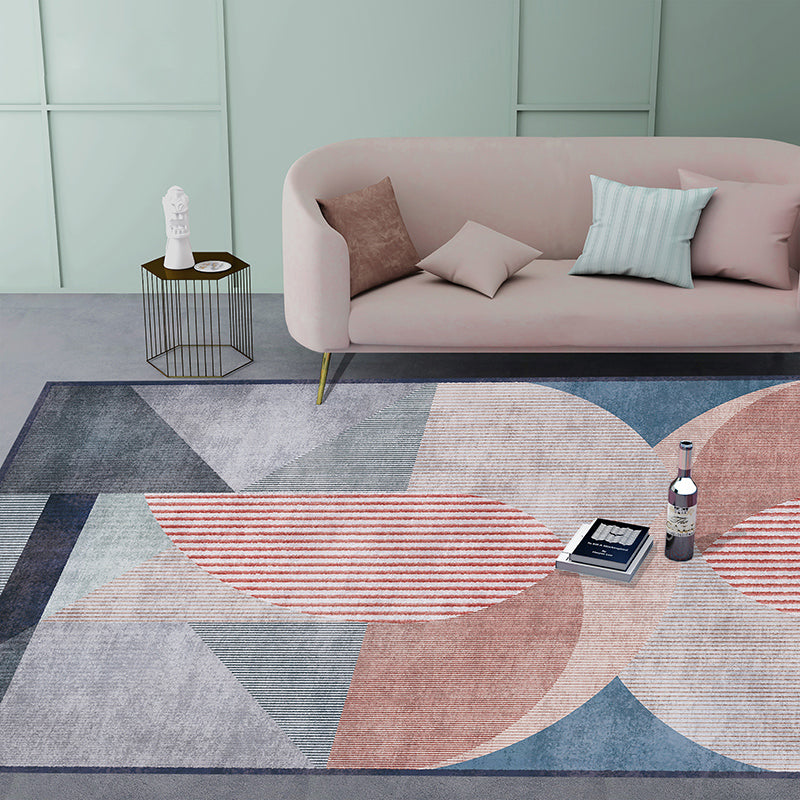 Classic Colorblock Geometric Rug Multi-Color Modern Area Rug Polyester Non-Slip Stain Resistant Machine Washable Rug for Room Clearhalo 'Area Rug' 'Rug' 2266853