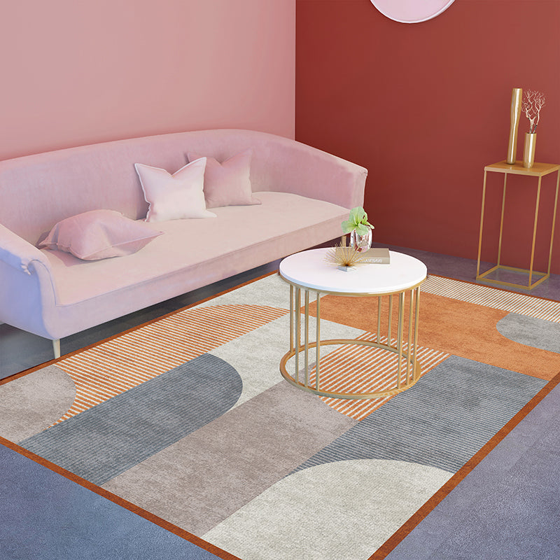 Classic Colorblock Geometric Rug Multi-Color Modern Area Rug Polyester Non-Slip Stain Resistant Machine Washable Rug for Room Clearhalo 'Area Rug' 'Rug' 2266860