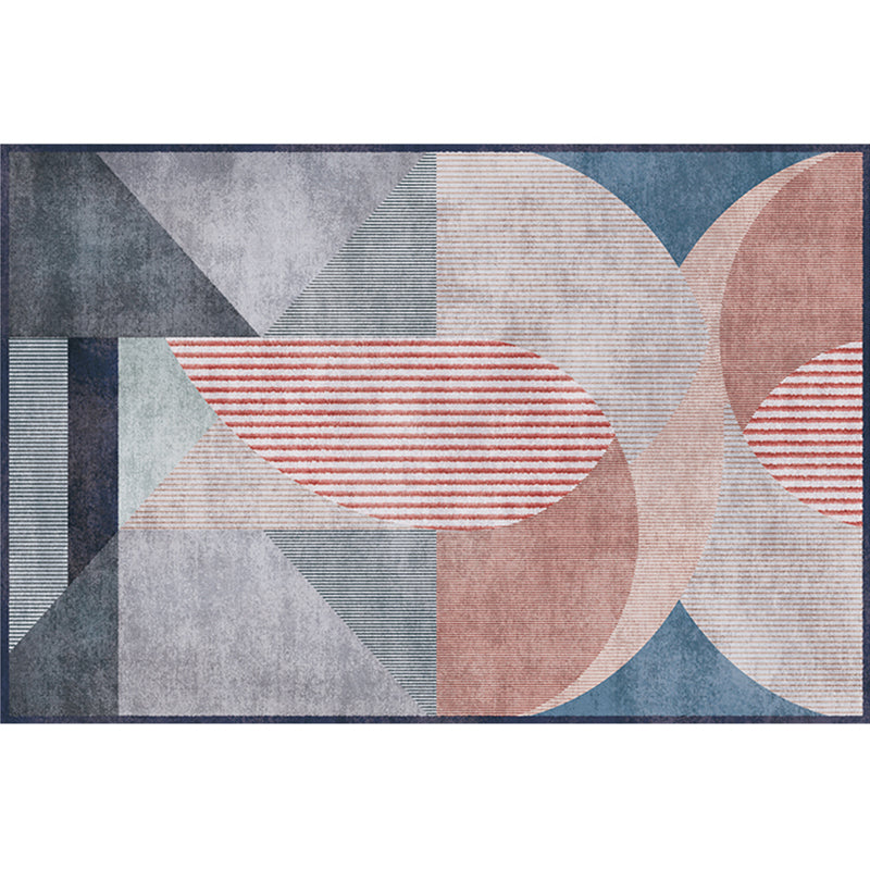 Classic Colorblock Geometric Rug Multi-Color Modern Area Rug Polyester Non-Slip Stain Resistant Machine Washable Rug for Room Clearhalo 'Area Rug' 'Rug' 2266862