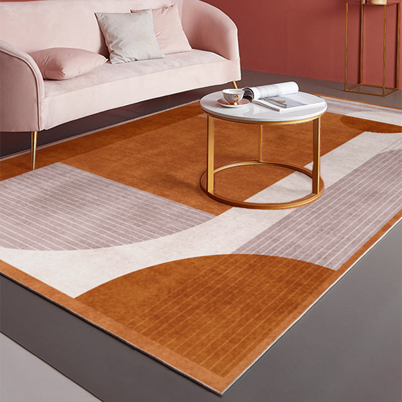 Simplicity Colorblock Art Print Rug Multi Color Synthetics Carpet Non-Slip Backing Washable Pet Friendly Rug for Great Room Clearhalo 'Area Rug' 'Rug' 2266869