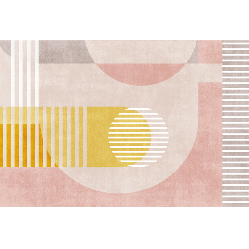 Simplicity Colorblock Art Print Rug Multi Color Synthetics Carpet Non-Slip Backing Washable Pet Friendly Rug for Great Room Pink-Yellow Clearhalo 'Area Rug' 'Rug' 2266885