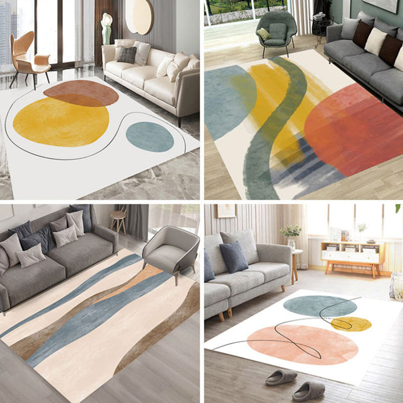 Minimalist Interior Area Rug Multicolor Morandi Color Block Art Rug Polypropylene Pet Friendly Non-Slip Washable Rug Clearhalo 'Area Rug' 'Rug' 2266888