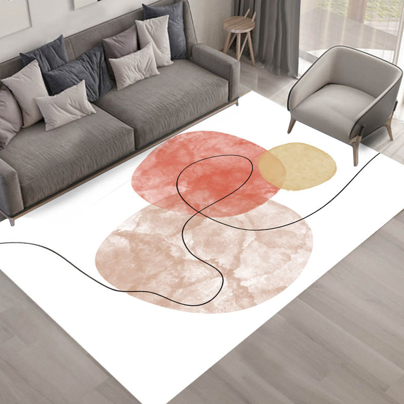 Minimalist Interior Area Rug Multicolor Morandi Color Block Art Rug Polypropylene Pet Friendly Non-Slip Washable Rug Brown Clearhalo 'Area Rug' 'Rug' 2266889