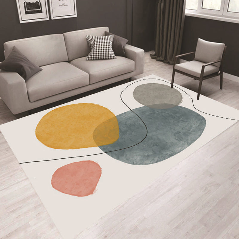 Minimalist Interior Area Rug Multicolor Morandi Color Block Art Rug Polypropylene Pet Friendly Non-Slip Washable Rug Grey Clearhalo 'Area Rug' 'Rug' 2266898