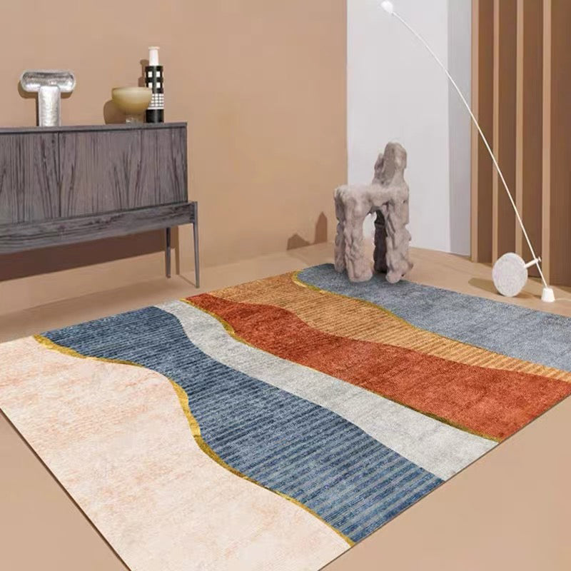 Novelty Minimalistic Rug Multi Colored Geometric Colorblock Rug Machine Washable Stain Resistant Anti-Slip Backing Rug for Home Clearhalo 'Area Rug' 'Rug' 2266903