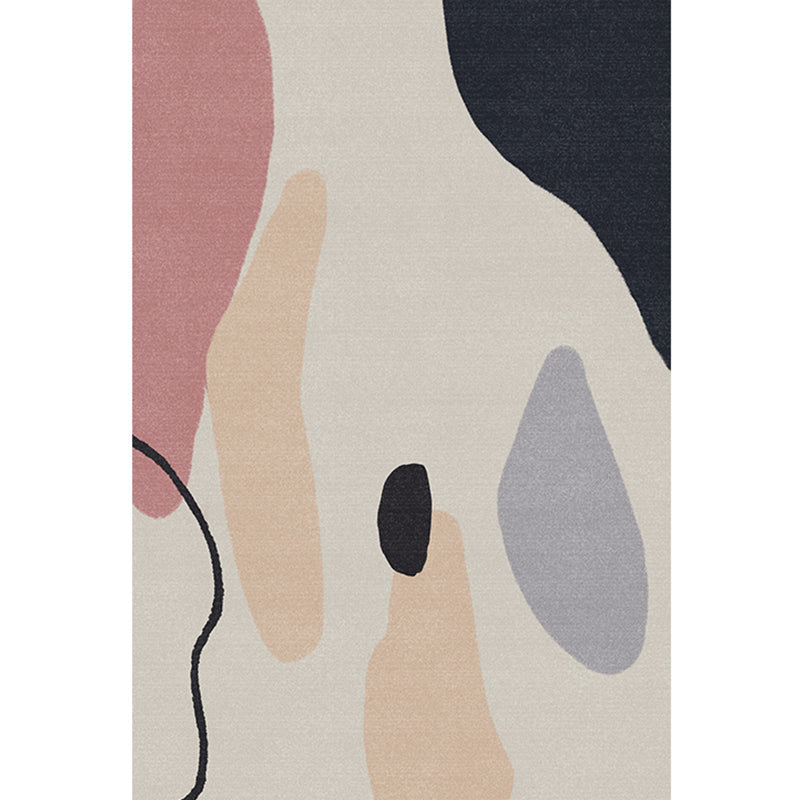 Multi Color Scandinavian Style Rug Polyester Abstract Water-Color Block Print Rug Stain Resistant Machine Washable Non-Slip Backing Rug for Home Khaki Clearhalo 'Area Rug' 'Rug' 2266998