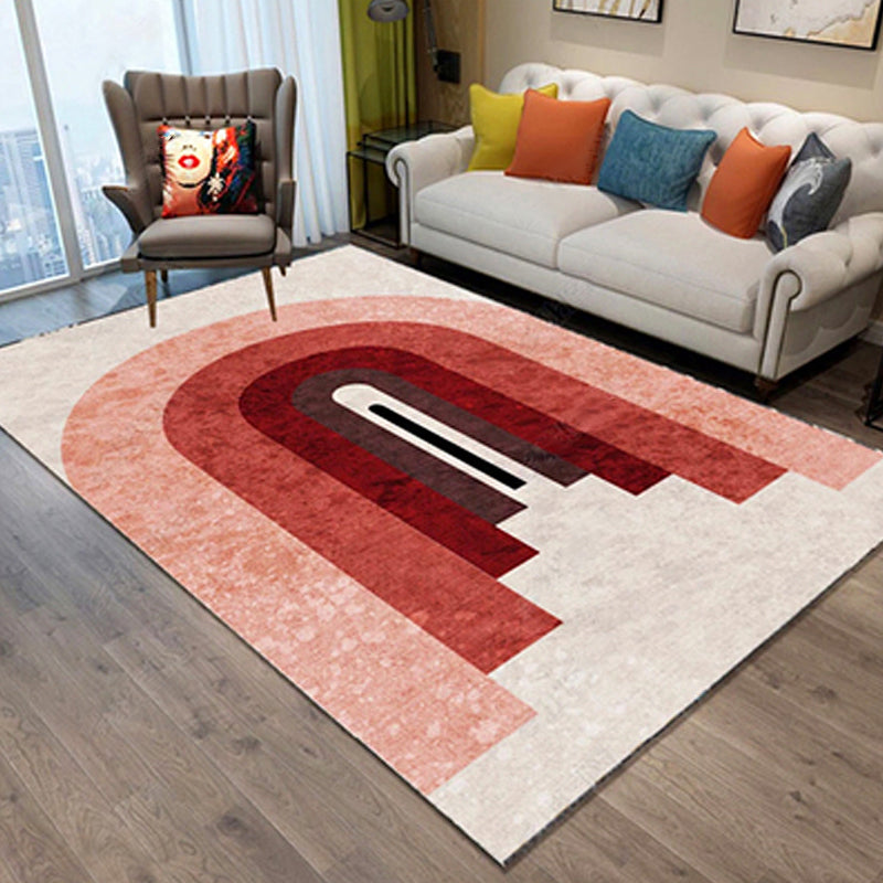 Artistry Geometrical Color Block Rug Multi-Colored Nordic Rug Polypropylene Anti-Slip Machine Washable Pet Friendly Rug for Great Room Clearhalo 'Area Rug' 'Rug' 2267046