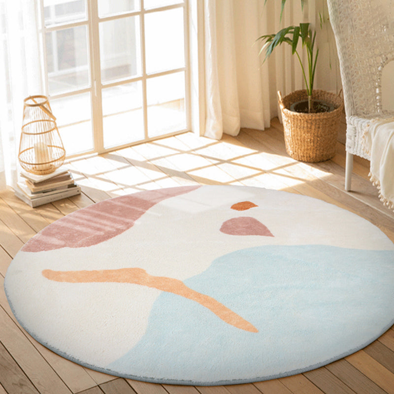 Simplicity Nordic Area Rug Multi Colored Watercolor Abstract Rug Washable Pet Friendly Non-Slip Rug for Girls Room Clearhalo 'Area Rug' 'Rug' 2267082