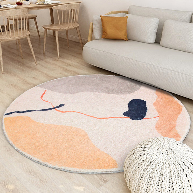 Simplicity Nordic Area Rug Multi Colored Watercolor Abstract Rug Washable Pet Friendly Non-Slip Rug for Girls Room Clearhalo 'Area Rug' 'Rug' 2267086