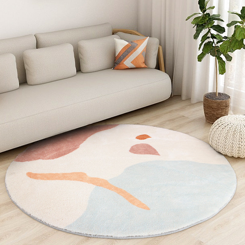 Simplicity Nordic Area Rug Multi Colored Watercolor Abstract Rug Washable Pet Friendly Non-Slip Rug for Girls Room Clearhalo 'Area Rug' 'Rug' 2267087