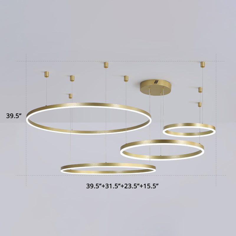 Simplicity Tiered Loop Chandelier Light Acrylic Living Room LED Pendant Light Fixture Clearhalo 'Ceiling Lights' 'Chandeliers' 'Modern Chandeliers' 'Modern' Lighting' 2275475