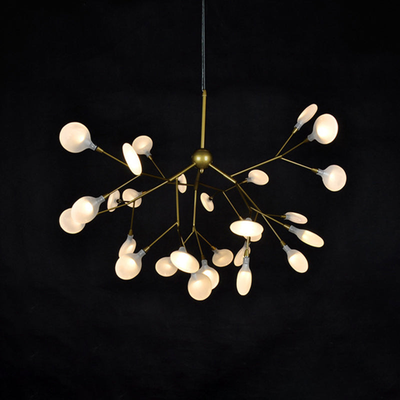 Designer Leaf Pendant Ceiling Light Acrylic Living Room Chandelier Lighting in Gold 27 Gold Clearhalo 'Ceiling Lights' 'Chandeliers' 'Modern Chandeliers' 'Modern' Lighting' 2275642