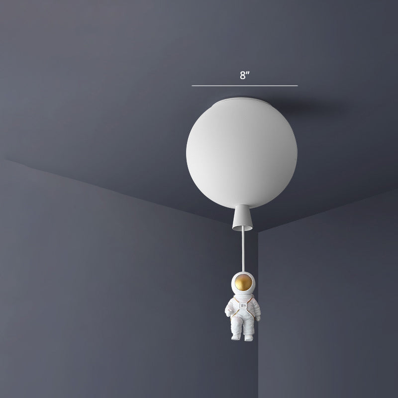 Balloon and Astronaut Ceiling Lamp Kids Acrylic 1 Head Bedroom Pendant Lighting Fixture Clearhalo 'Ceiling Lights' 'Pendant Lights' 'Pendants' Lighting' 2282678