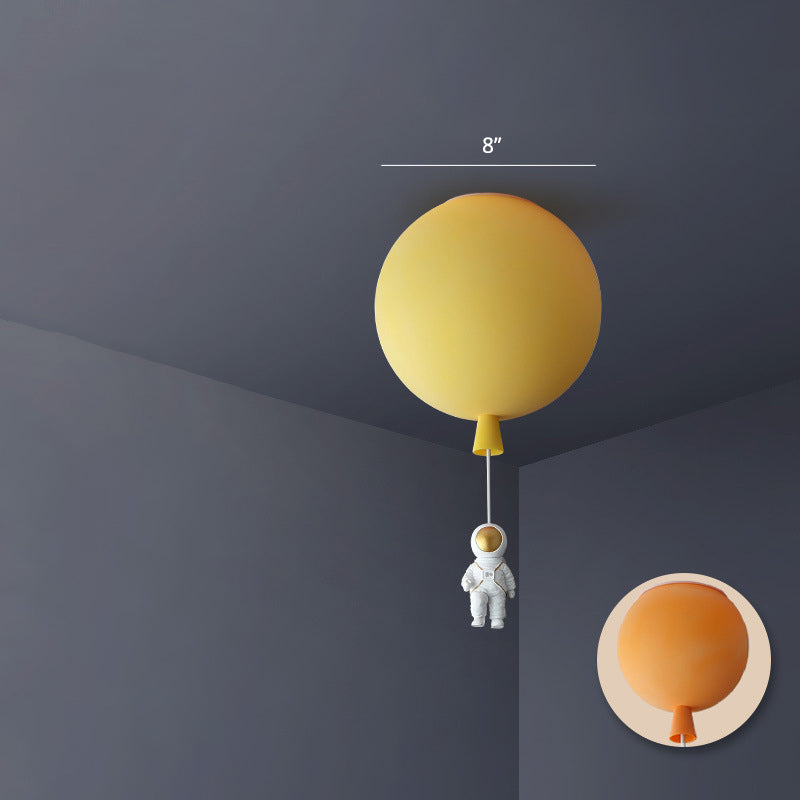 Balloon and Astronaut Ceiling Lamp Kids Acrylic 1 Head Bedroom Pendant Lighting Fixture Clearhalo 'Ceiling Lights' 'Pendant Lights' 'Pendants' Lighting' 2282680