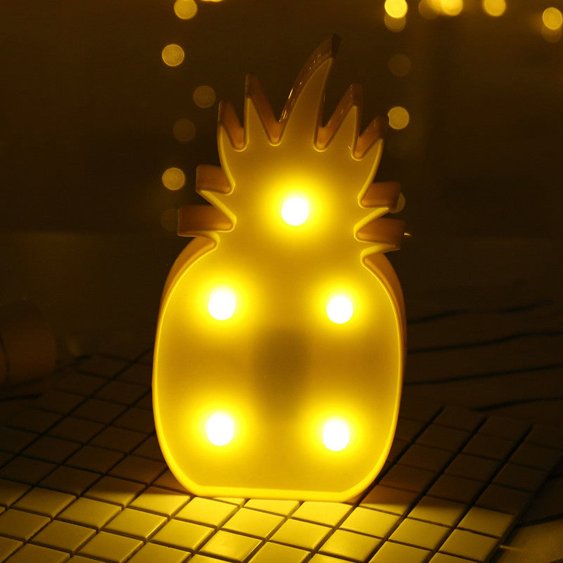 Cartoon Mini LED Night Lighting Plastic Childrens Bedroom Battery Powered Table Lamp Yellow Battery Clearhalo 'Night Lights' 'Wall Lights' Lighting' 2282957