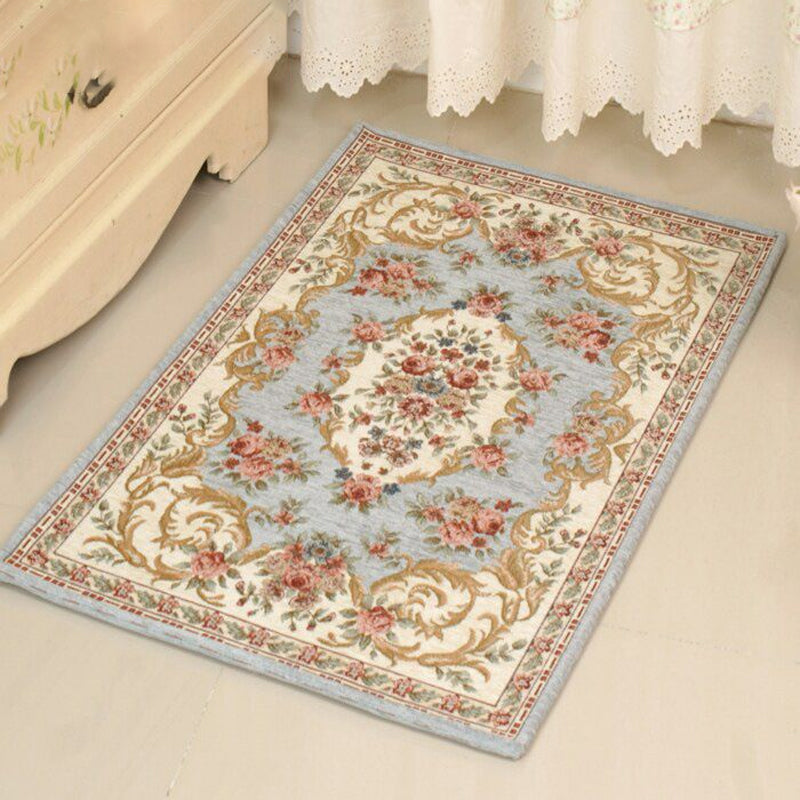 Fancy Living Room Rug Multi Colored Polypropylene Area Carpet Non-Slip Backing Easy Care Indoor Rug Clearhalo 'Area Rug' 'Rugs' 'Vintage' Rug' 2285278