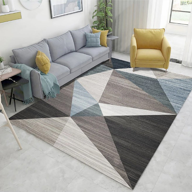 Nordic Geometric Pattern Rug Multi-Color Polypropylene Area Rug Non-Slip Backing Pet Friendly Carpet for Parlor Clearhalo 'Area Rug' 'Modern' 'Rugs' Rug' 2285457