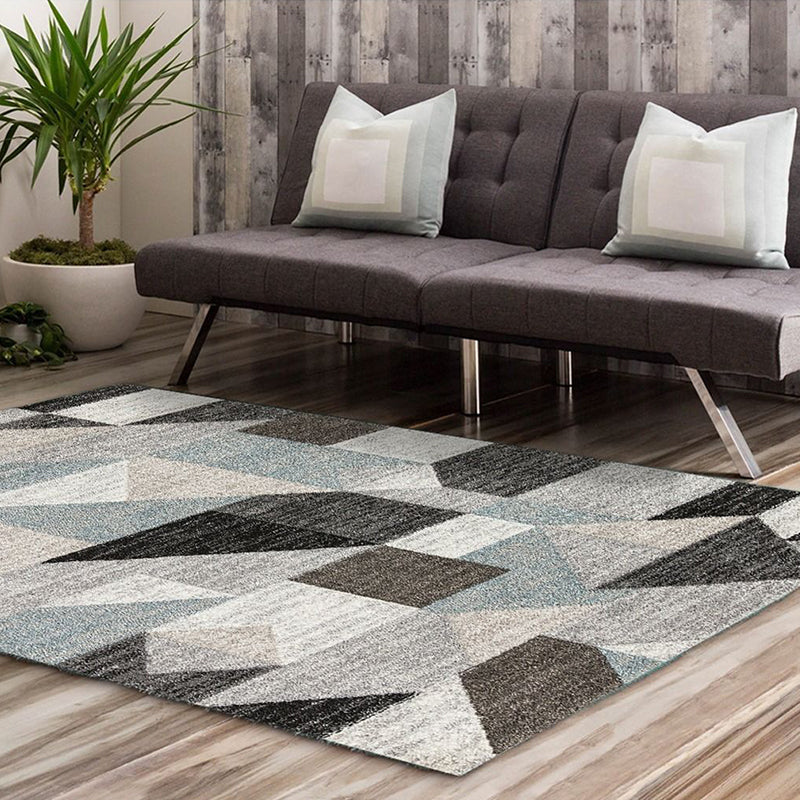 Multi-Color Decoration Rug Modern Geometric Patterned Carpet Polyster Pet Friendly Non-Slip Indoor Rug Tan Clearhalo 'Area Rug' 'Modern' 'Rugs' Rug' 2285512