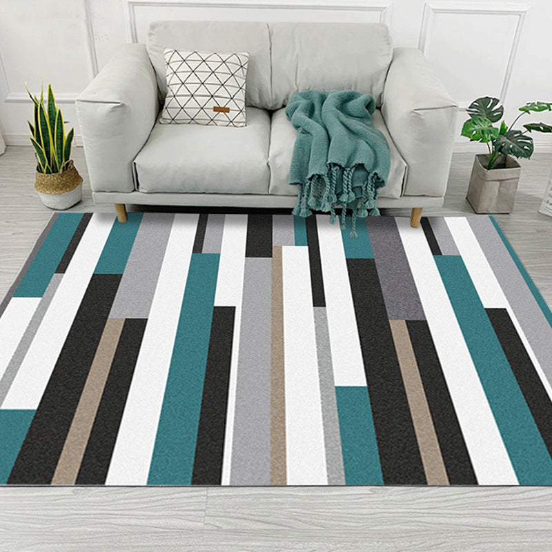 Simple Multicolor Geo Rug Synthetics Nordic Carpet Anti-Slip Pet Friendly Washable Rug for Decor Clearhalo 'Area Rug' 'Modern' 'Rugs' Rug' 2285614