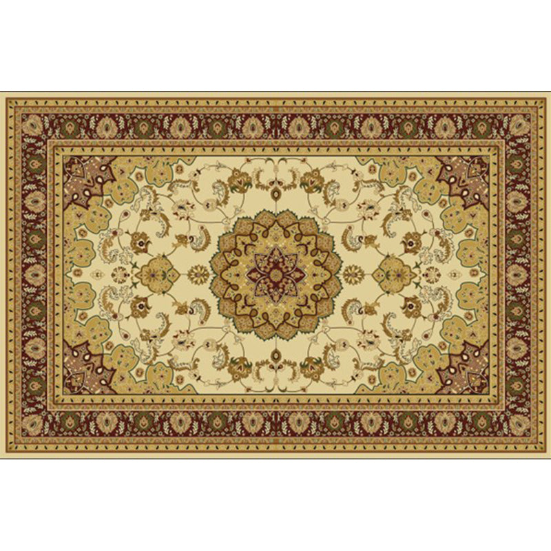 Multi-Color Geo Pattern Rug Polypropylene Moroccan Area Rug Easy Care Pet Friendly Indoor Rug for Bedroom Yellow-Brown Clearhalo 'Area Rug' 'Moroccan' 'Rugs' Rug' 2285845