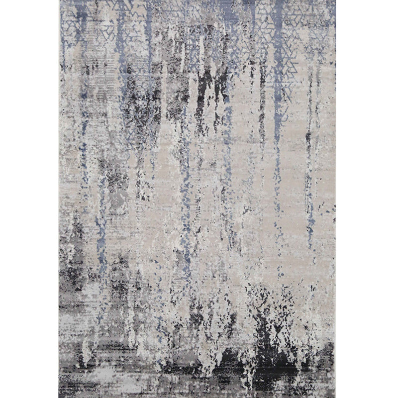 Simplicity Abstract Print Rug Multi Color Polyster Area Carpet Stain-Resistant Machine Washable Indoor Rug for Decor Light Gray-Black Clearhalo 'Area Rug' 'Rug' 2286109