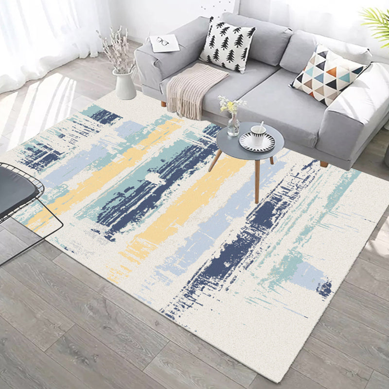 Nordic Decoration Rug Multi Colored Geometric Print Area Carpet PVC Non-Slip Backing Pet Friendly Rug Blue-Yellow Clearhalo 'Area Rug' 'Rug' 2286128