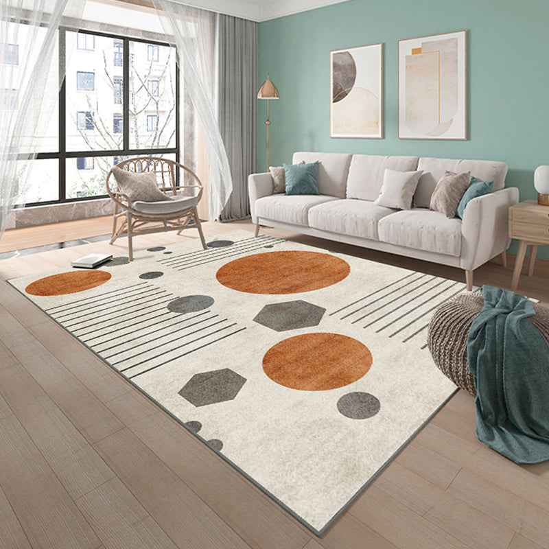 Formal Living Room Rug Multi Colored Geometric Printed Area Carpet Synthetics Pet Friendly Stain-Resistant Indoor Rug Beige Clearhalo 'Area Rug' 'Rug' 2286237