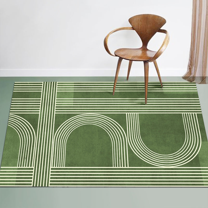 Scandinavian Stripe Printed Rug Multi Color Polyster Area Carpet Non-Slip Backing Pet Friendly Indoor Rug for Room Clearhalo 'Area Rug' 'Rug' 2286266